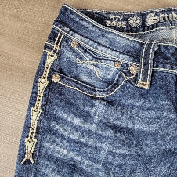 STUDIO 5 Boot Cut Jeans with Embellishments - Picture 13 of 16